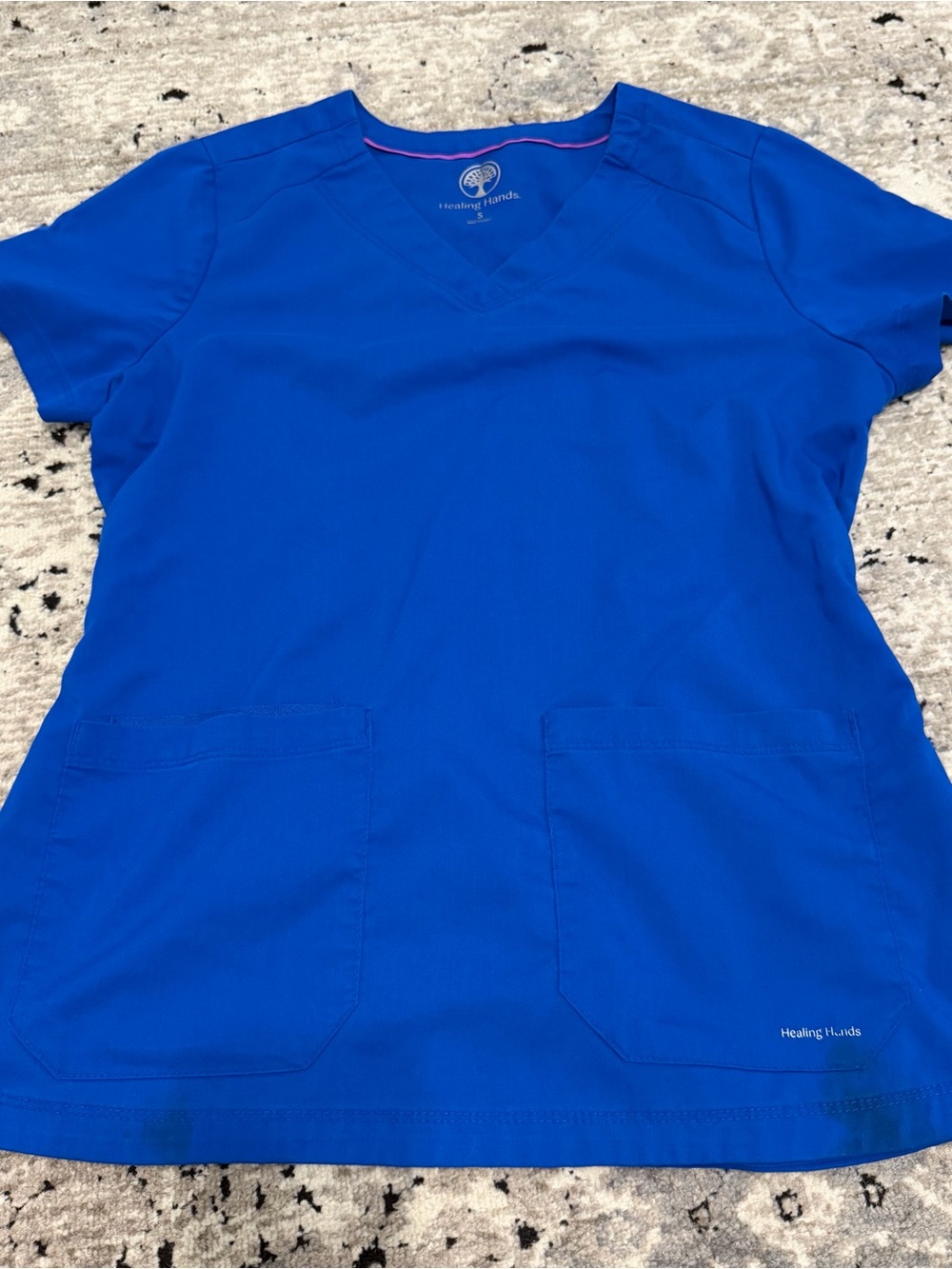 Healing Hands Royal Blue Scrub Top